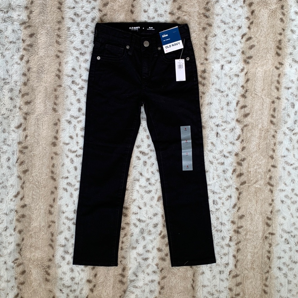 Girls Size 6 Old Navy Black Slim Jeans new with tags